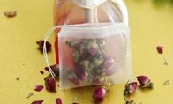 100 transparent nylon tea bag with string muslim tea bag